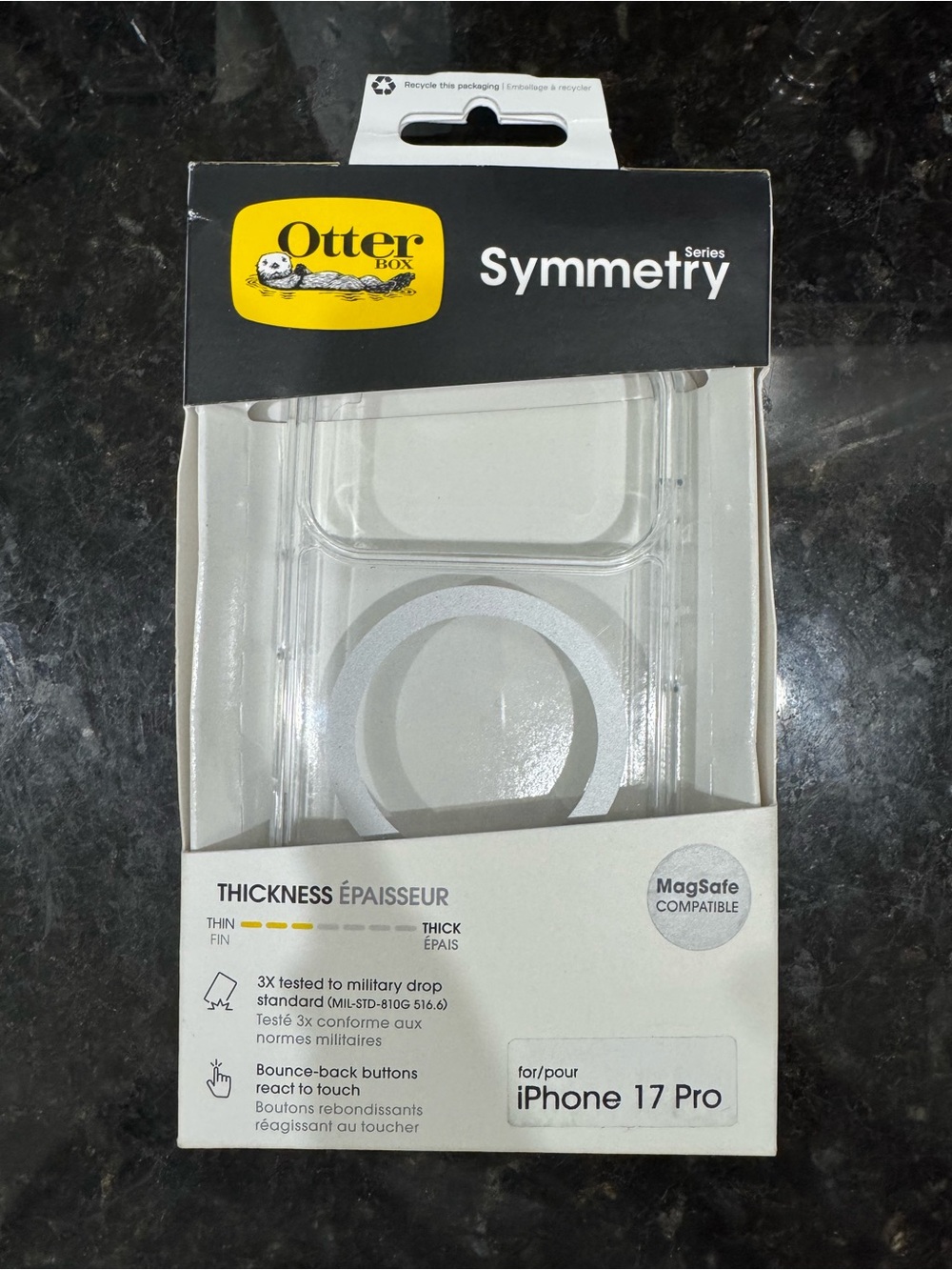 OtterBox Symmetry Series Clear Case with MagSafe Ring - Clear